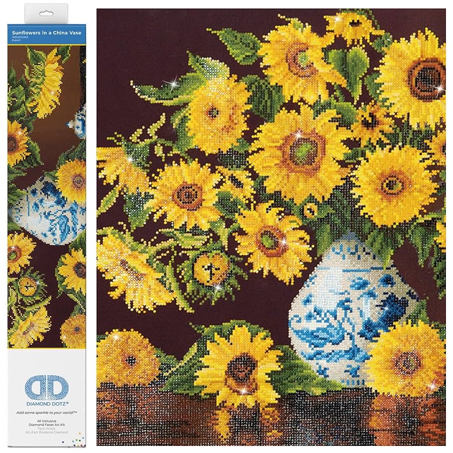 Amazon.com: DIAMOND DOTZ Sunflowers in a China Vase Floral